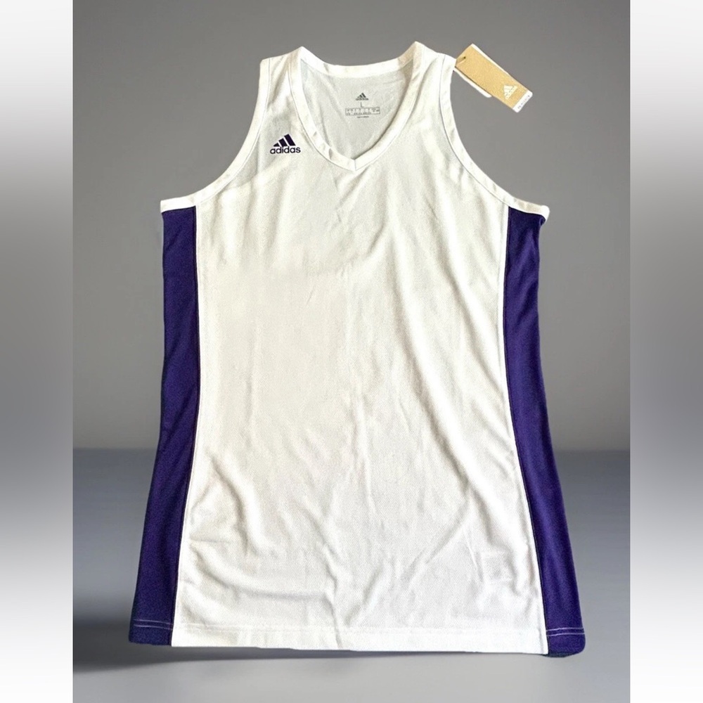 Adidas Women’s N3XT Prime Game Basketball Jersey WhIte/Purple L